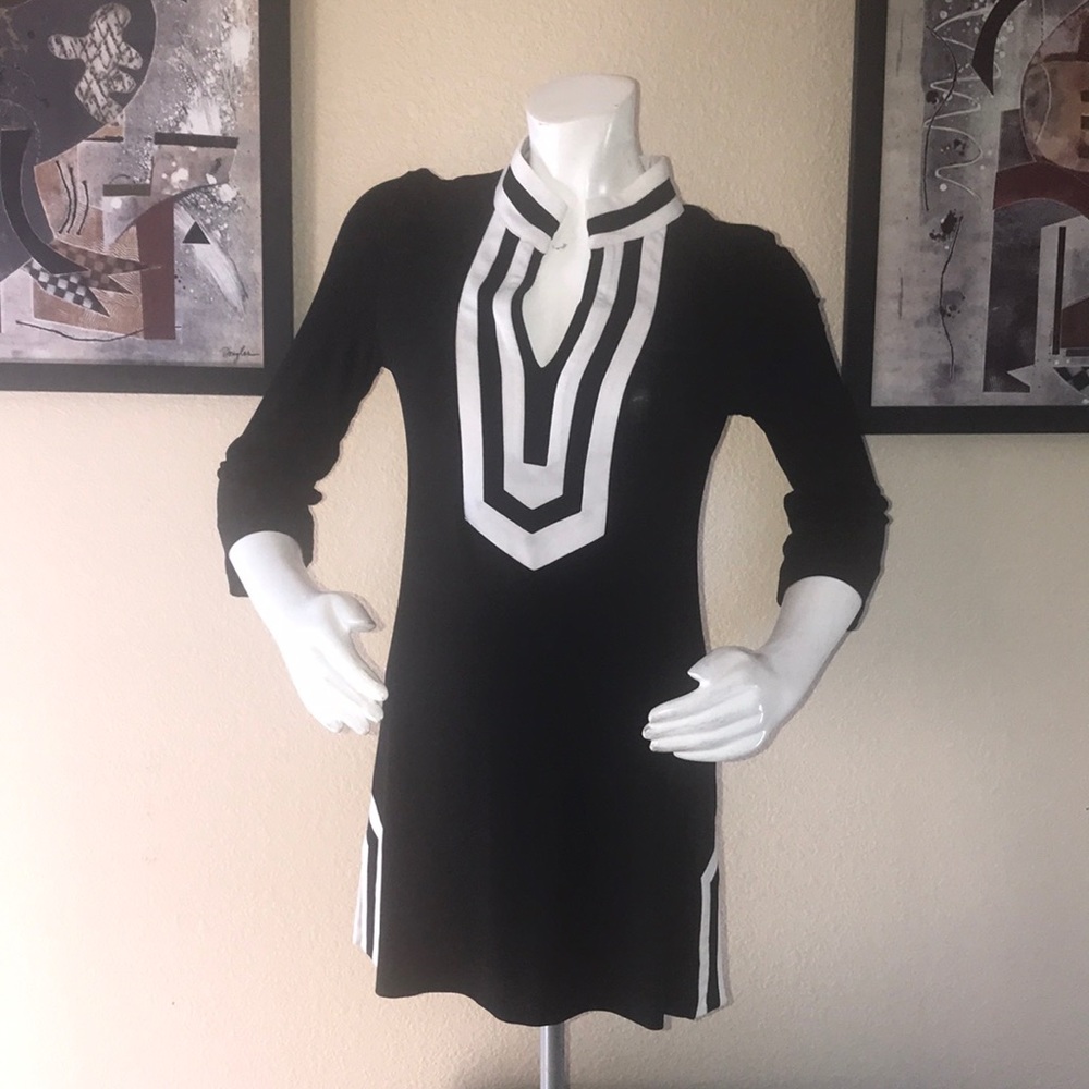 WHBM back tunic w/ stripes
